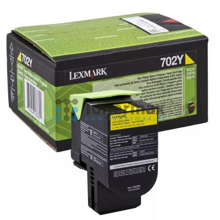 Lexmark 702Y, 70C20Y0, Return Program, originální toner pro tiskárny Lexmark CS310dn, CS310n, CS410dn, CS410dtn, CS410n, CS510de, CS510dte
