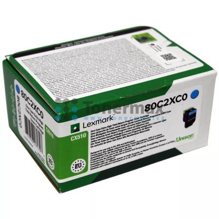 Lexmark 802XC, 80C2XC0, Return Program, originální toner pro tiskárny Lexmark CX510de, CX510dhe, CX510dthe