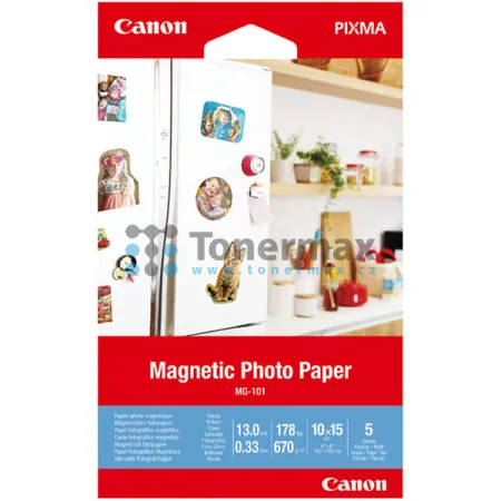 Magnetický fotopapír Canon MG-101, 10x15 cm, lesklý, 670 g/m2, 5 ks