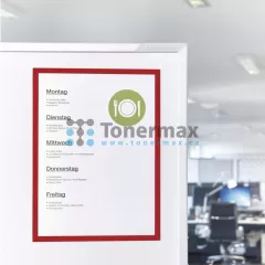 Magnetický rámeček Magnetoplan Magnetofix A4 červený, 5 ks