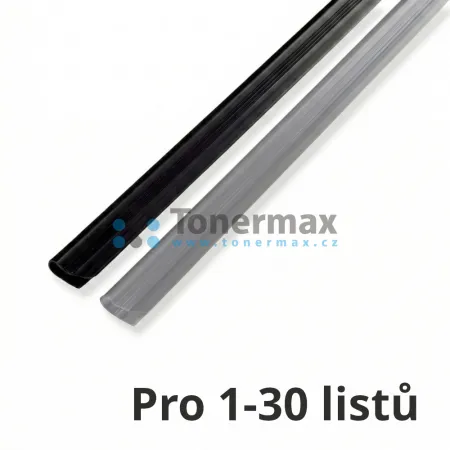 Násuvné hřbety Eurosupplies pro 1-30 listů A4, černé, 50 ks