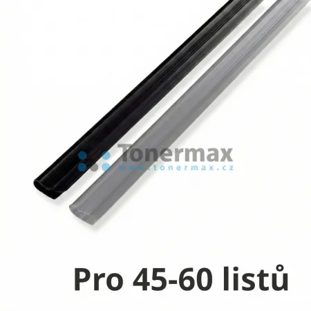 Násuvné hřbety Eurosupplies pro 45-60 listů A4, čiré, 50 ks