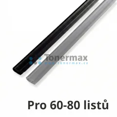 Násuvné hřbety Eurosupplies pro 60-80 listů A4, čiré, 50 ks