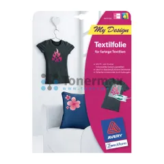 Nažehlovací papír na tmavá trička Avery Zweckform, A4, 4 ks