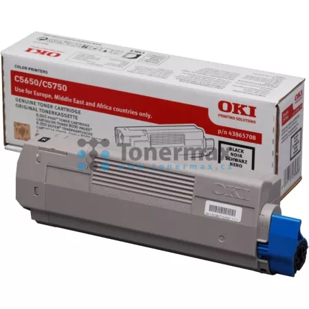 Toner OKI 43865708, poškozený obal