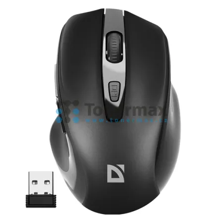 Optická myš Defender Prime MB-053, bezdrátová, 1600 DPI, USB, černá