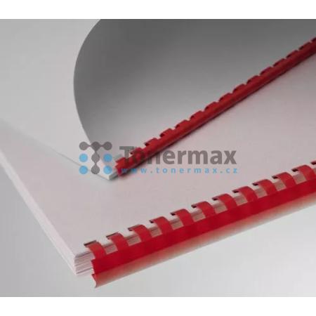 Plastové hřbety pro kroužkovou vazbu 10 mm, červené, 100 ks