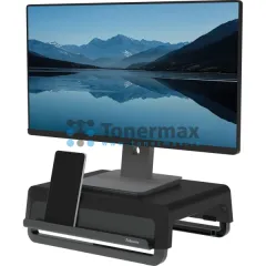 Podstavec pod monitor Fellowes Breyta - nastavitelná výška, se zásuvkou, černý