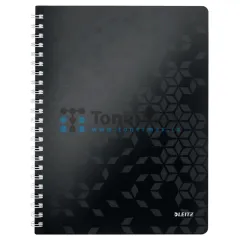 Poznámkový blok LEITZ WOW A4, linkovaný, černý