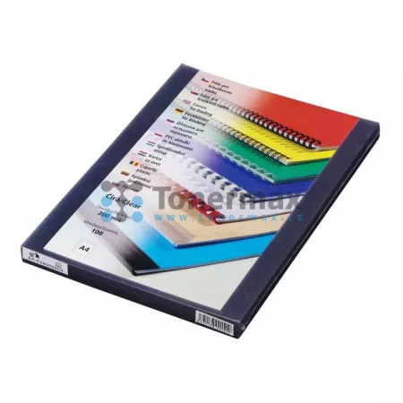 Přední fólie pro kroužkovou a drátěnou vazbu PRESTIGE A4, 200 mic, čiré, 100 ks