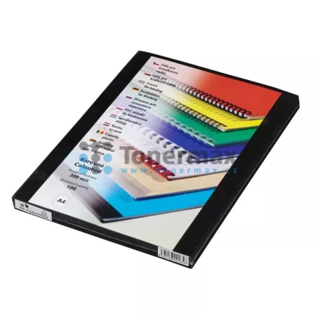 Přední fólie pro kroužkovou a drátěnou vazbu PRESTIGE A4, 200 mic, hnědé, 100 ks