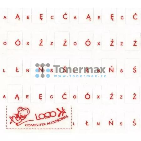 Přelepky Logo na klávesnice, červené, cena za 1ks, polské
