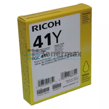 Cartridge Ricoh GC-41Y, GC41Y, 405764