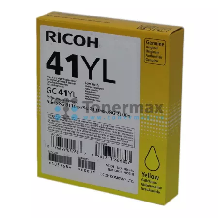 Cartridge Ricoh GC-41YL, GC41YL, 405768