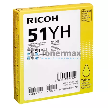 Cartridge Ricoh GC-51YH, GC51YH, 405865