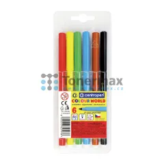 Sada popisovačů Centropen Colour World 7550, 1 mm, válcový hrot, 6 ks