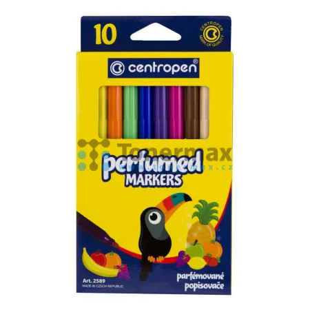 Sada popisovačů Centropen Perfumed 2589, 2-3 mm, parfémované, válcový hrot, 10 ks