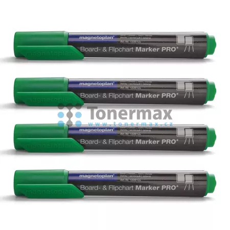 Sada popisovačů Magnetoplan na bílé tabule, barva 4 x zelená
