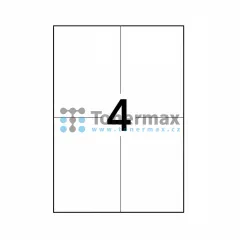 Samolepicí etikety Logo A4, 4 etikety 105x148 mm, 10 archů, matné, bílé