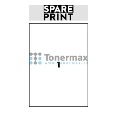 Samolepicí etikety Spare Print Premium A4, 1 etiketa 210x297 mm, 100 archů, bílé