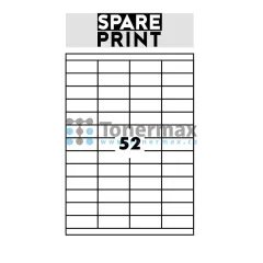Samolepicí etikety Spare Print Premium A4, 52 etiket 52,5x21,2 mm, 100 archů, bílé