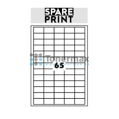 Samolepicí etikety Spare Print Premium A4, 65 etiket 38x21 mm, 100 archů, bílé