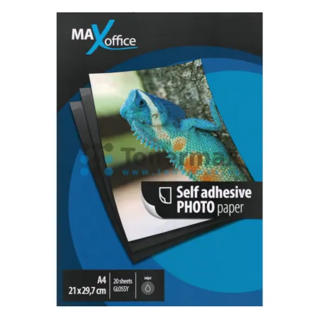 Samolepicí fotopapír MaxOffice, A4, lesklý, 135 g/m2, 20 ks