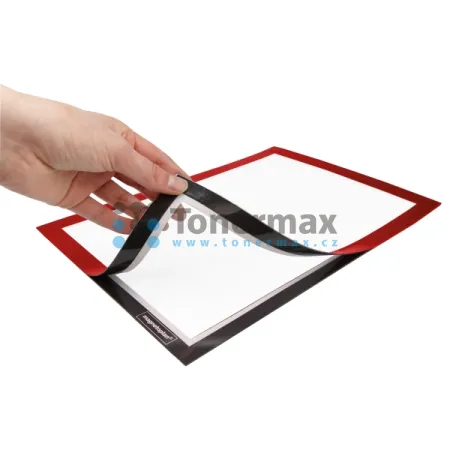 Samolepicí magnetický rámeček Magnetoplan Magnetofix A4 – červený, 2 ks