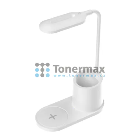 Stolní LED lampa Platinet PDL1930W s bezdrátovým Qi nabíjením, bílá