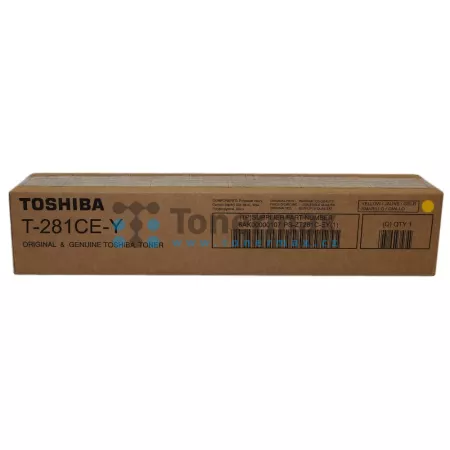 Toner Toshiba T-281CE-Y, 6AK00000107, poškozený obal
