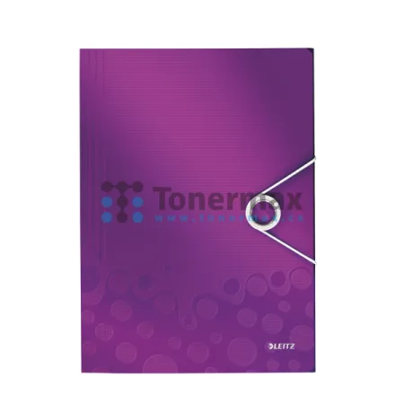 Tříchlopňové desky na dokumenty Leitz WOW A4, purpurové