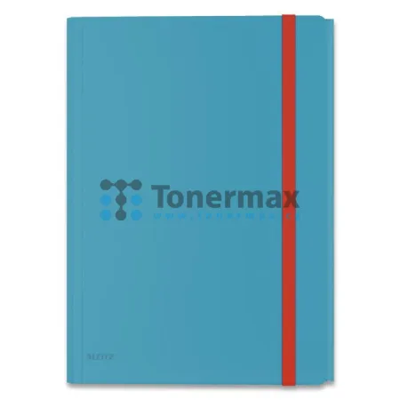 Tříchlopňové desky s gumičkou a vnitřní kapsou Leitz Cosy A4, modré