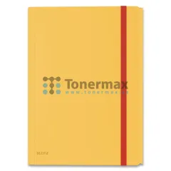 Tříchlopňové desky s gumičkou a vnitřní kapsou Leitz Cosy A4, žluté