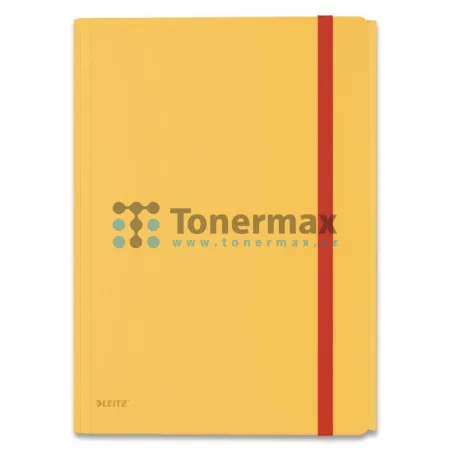 Tříchlopňové desky s gumičkou a vnitřní kapsou Leitz Cosy A4, žluté