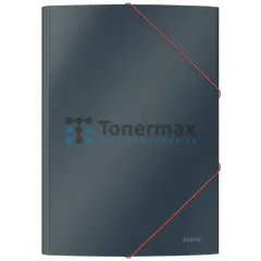 Tříchlopňové desky s gumičkou Leitz Cosy A4, sametově šedé