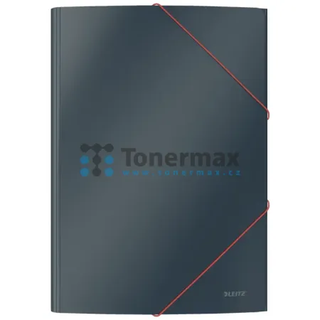 Tříchlopňové desky s gumičkou Leitz Cosy A4, sametově šedé