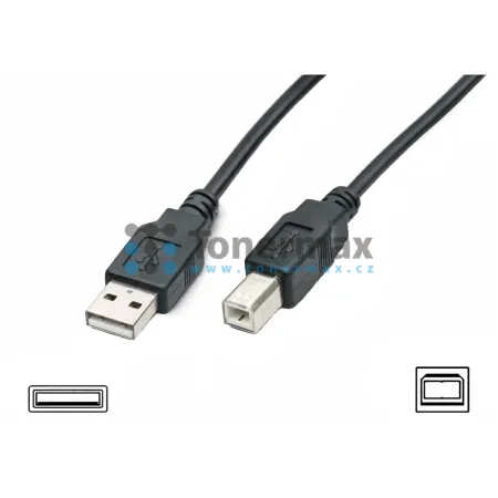 USB kabel Digitus USB-A na USB-B, 1,8 m, USB 2.0, černý