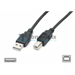 USB kabel Digitus USB-A na USB-B, 3 m, USB 2.0, černý