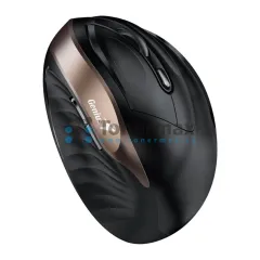 Vertikální ergonomická myš Genius Ergo 8250S, bezdrátová, 1600 DPI, USB, černo-zlatá