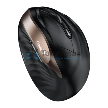 Vertikální ergonomická myš Genius Ergo 8250S, bezdrátová, 1600 DPI, USB, černo-zlatá