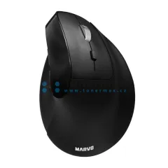 Vertikální ergonomická myš Marvo HIPO M811W, bezdrátová, 1600 DPI, Bluetooth, černá