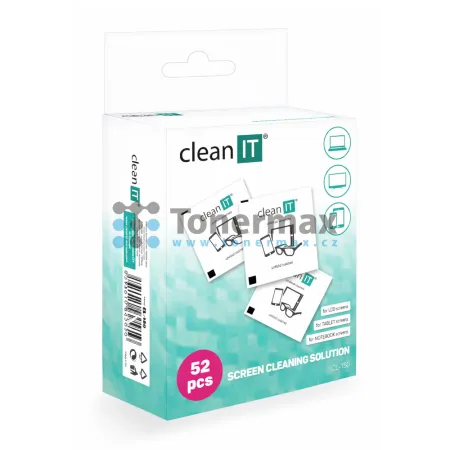 Vlhčené čisticí ubrousky na obrazovky CLEAN IT, 52 ks