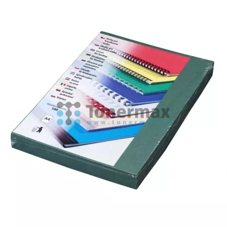 Zadní desky pro kroužkovou a drátěnou vazbu Delta A4, 250g/m2, zelené, 100 ks