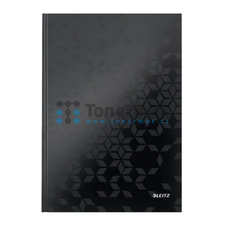 Zápisník Leitz Wow A4, linkovaný, 80 listů, 90 g/m2, černý